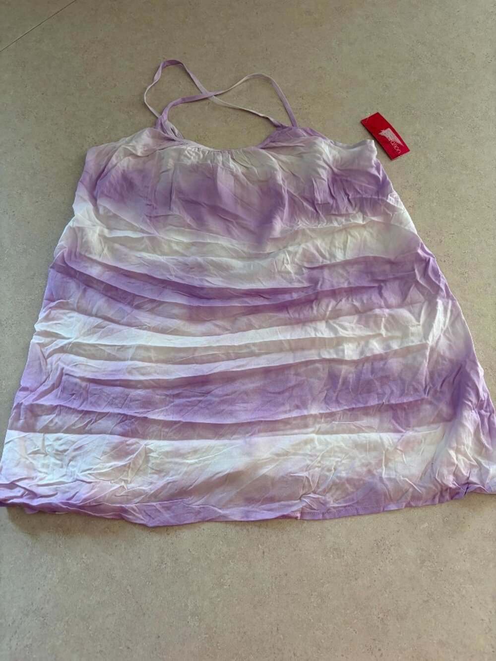 Xhilaration Women's Sleeveless Blouse Size S(0-2) Purple & White Tie Dye